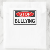 Plotseling stoppen rood rechthoekige sticker (Tas)