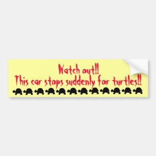 Plotseling stoppen voor torteliers bumpersticker