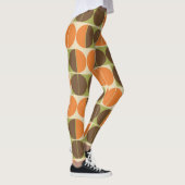 Plotseling Zeventig Oranje Bruin Groen Geometrisch Leggings (Rechts)