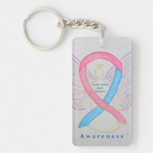 Plotselinge Baby-dood syndroom Angel Ribbon Sleute Sleutelhanger