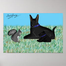 Plotselinge discussie. poster