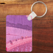 Plotselinge douche boven Ōhashi Bridge en Atake do Sleutelhanger (Achterkant)