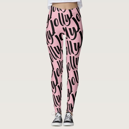 Plotselinge herhaling van het patroon bij roze kal leggings (Voorkant)