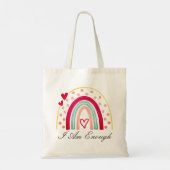 Plotselinge inspiratie Ik ben genoeg bevalling Tote Bag (Achterkant)