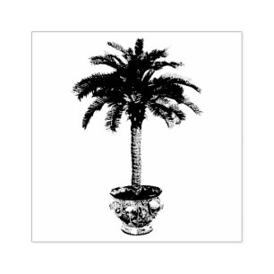 Plotselinge palmboom rubberstempel