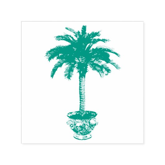 Plotselinge palmboom  zelfinktende stempel (Design)