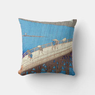 Plotselinge regenbui boven Atake-brug, Utagawa Hir Kussen