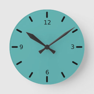 Plotselinge, rijke, blauwe Turquoise kleur Ronde Klok
