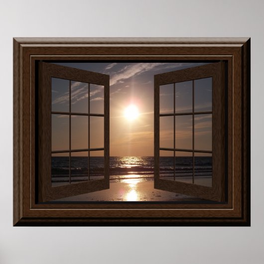 Plotselinge zonsondergang van de Scène van het ven Poster (Voorkant)