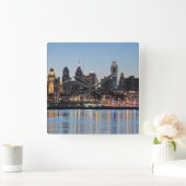 Plotselinge zonsondergang vierkante klok (Huis)