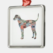 Plott Geometric Pattern Silhouette Pset Metalen Ornament (Links)