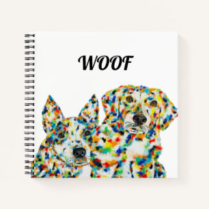 Plott Hound & Australian Shepherd Carré Carnet