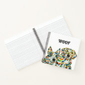 Plott Hound & Australian Shepherd Square Notitiebo Notitieboek (Binnen)