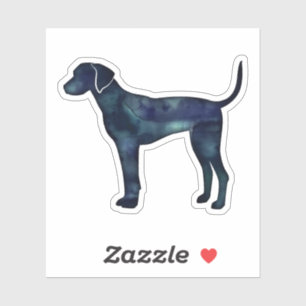 Plott Hound Black Waterverf Silhouette Sticker