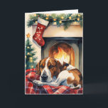 Plott Hound Chien Carte de voeux de Noël<br><div class="desc">Vivez un tourbillon de vacances amusant avec ce chien de Noël de conception ludique! Plein d'énergie festive,  il capture la joie de la saison avec un thème fantasque et chaleureux,  parfait pour répandre la joie.</div>