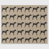 Plott Hound Dog Silhouette Cadeaupapier (Vlak)