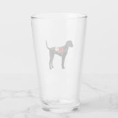 Plott Hound Hondenras Boho Floral Silhouette Glas (Achterkant)