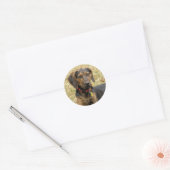 Plott Hound Ronde Sticker (Envelop)