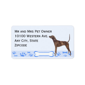 Plott op Blue Gingham Etiket