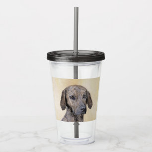 Plott Painting - Cute Original Dog Art Acryl Drinkbeker