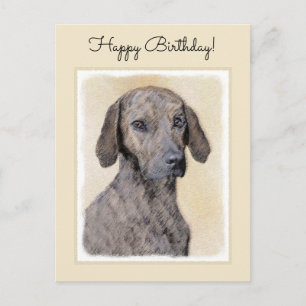 Plott Painting - Cute Original Dog Art Briefkaart