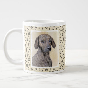 Plott Painting - Cute Original Dog Art Extra Grote Beker