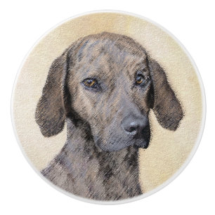 Plott Painting - Cute Original Dog Art Keramische Knop