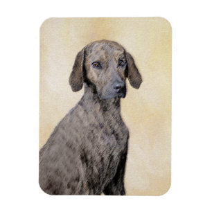 Plott Painting - Cute Original Dog Art Magneet