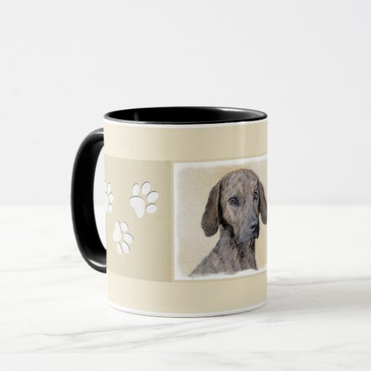 Plott Painting - Cute Original Dog Art Mok (Voorkant links)