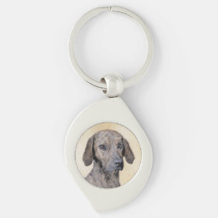 Plott Painting - Cute Original Dog Art Sleutelhanger