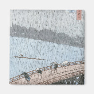 Plotte douche over Shin-Ohashi Bridge en Magneet