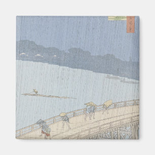 Plotte douwer op de Ohashi-brug in Ataka Magneet