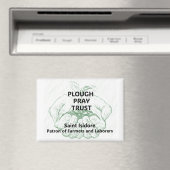 "Plough Pray Trust" Saint Isidore Magnet (In Situ (Lave-vaisselle))