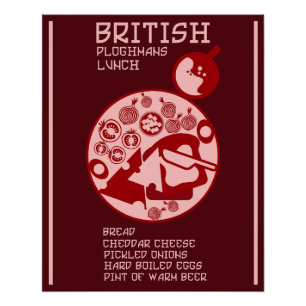 Ploughmans Pub lunch Perfect Poster