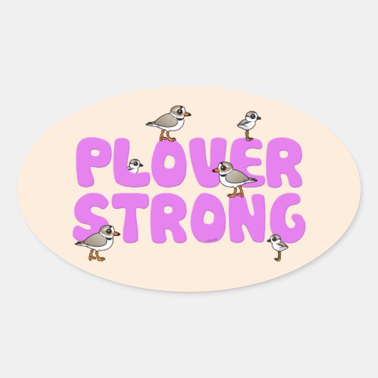 Plover Strong Ovale Sticker (Voorkant)