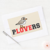 Plovers Love Rechthoekige Sticker (Envelop)