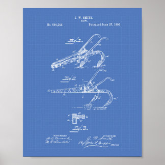 Plow 1893 Patent Art Blueprint Poster