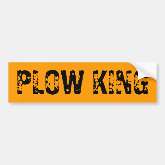 PLOW KING BUMPERSTICKER (Voorkant)
