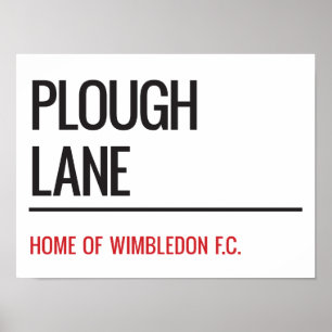 Plow Lane Stadium Street Sign. Poster