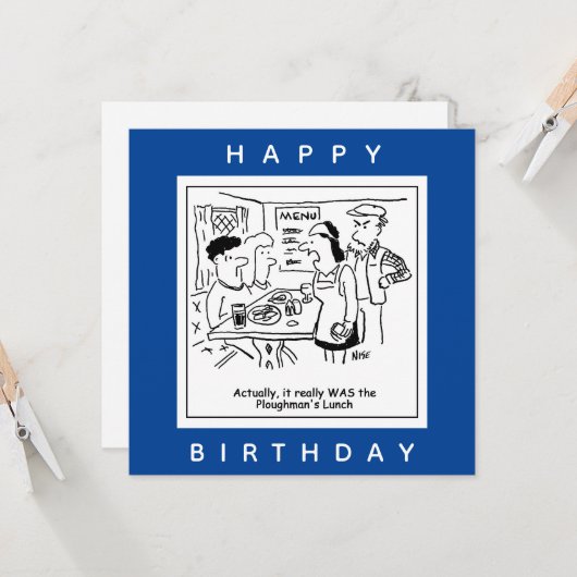 Plowman's Lunch Pub Menu Dessin (Devant/Arrière en situation)