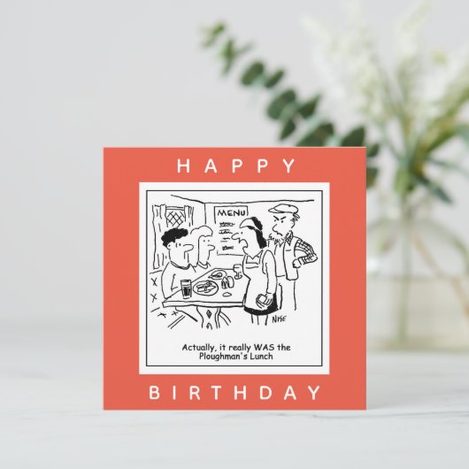 Plowman's Lunch Pub Menu Dessin (Debout devant)