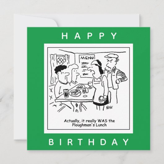 Plowman's Lunch Pub Menu Dessin (Devant)