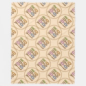 Pluche Custom Fleece Deken Bedrijf Logo Branded (Voorkant)