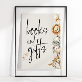 Pluche Dieren Baby shower Boeken Geschenken Poster