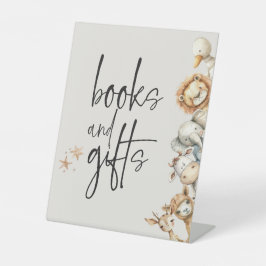 Pluche Dieren Baby shower Boeken Geschenken Reclamebord Met Voetstuk