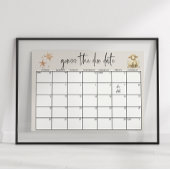 pluche dieren Baby shower Guess Datum Poster
