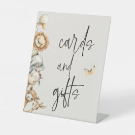 Pluche Dieren Baby shower Kaarten Geschenken Reclamebord Met Voetstuk