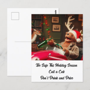 Pluche Drink rendieren Niet Drinken en rijden Briefkaart