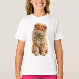 Pluche Gouden Chow Chow Puppy Portret Kinderen T-shirt