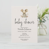 pluche kinderdagverblijf dieren Baby shower Kaart (Staand voorkant)